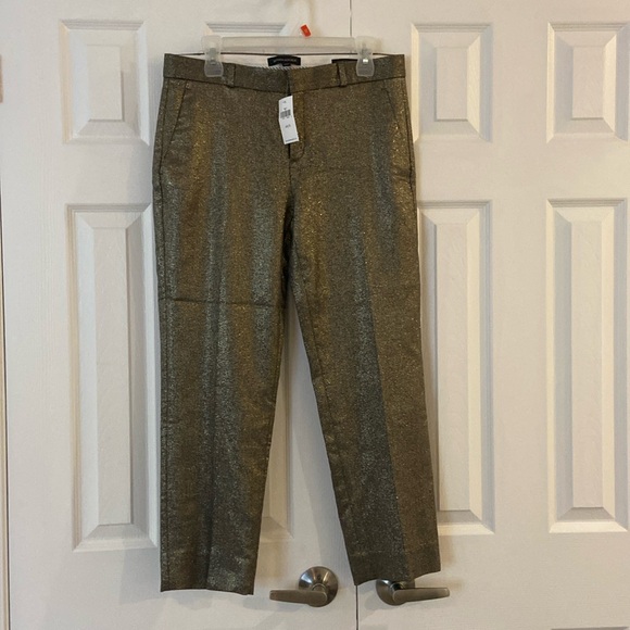 GOLD SPARKLE Banana Republic crop Avery pants - Picture 4 of 7